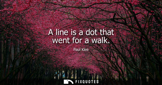 Small: A line is a dot that went for a walk