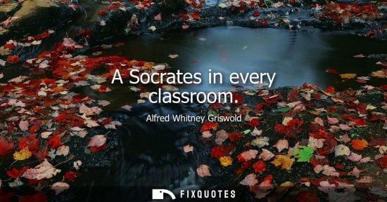 Small: A Socrates in every classroom