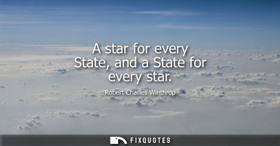 Small: A star for every State, and a State for every star