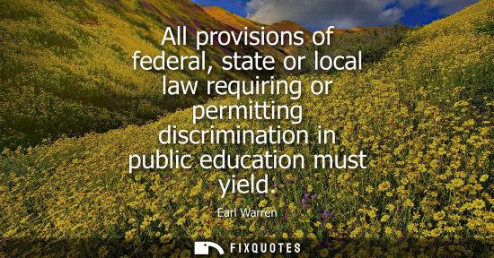 Small: All provisions of federal, state or local law requiring or permitting discrimination in public educatio