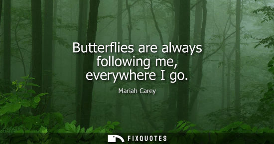 Small: Butterflies are always following me, everywhere I go