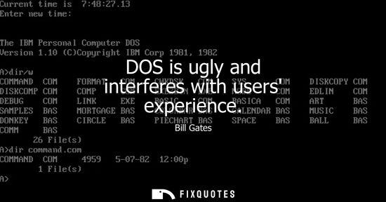 Small: DOS is ugly and interferes with users experience