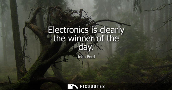 Small: Electronics is clearly the winner of the day