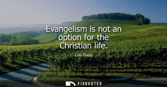 Small: Evangelism is not an option for the Christian life