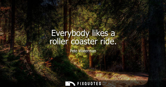 Small: Everybody likes a roller coaster ride