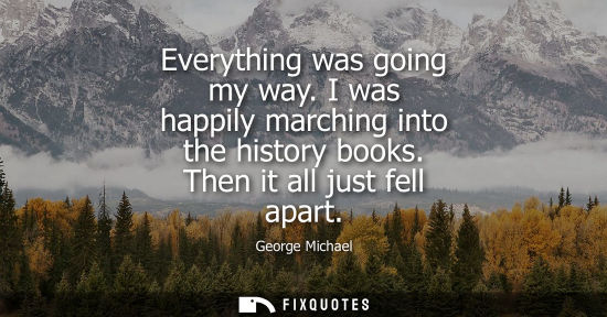 Small: Everything was going my way. I was happily marching into the history books. Then it all just fell apart