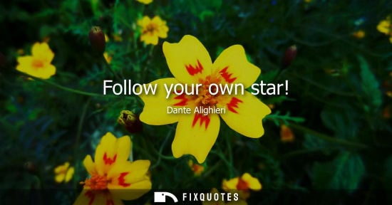 Small: Follow your own star!
