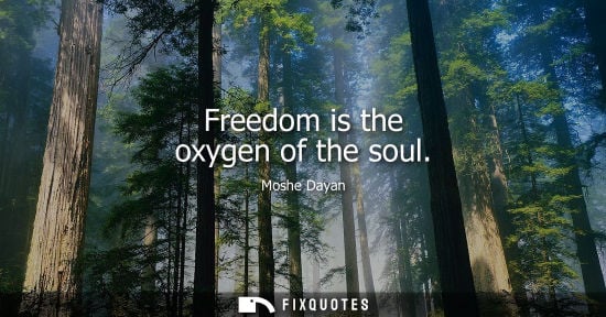 Small: Freedom is the oxygen of the soul