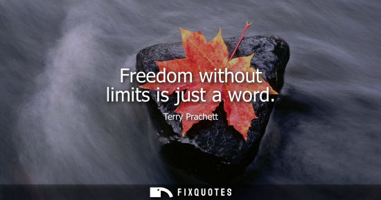 Small: Freedom without limits is just a word