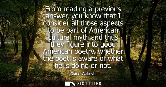 Small: From reading a previous answer, you know that I consider all those aspects to be part of American cultu