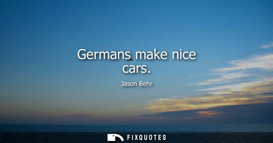 Small: Germans make nice cars