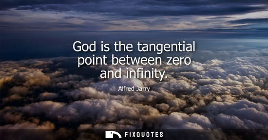 Small: God is the tangential point between zero and infinity