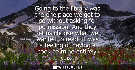 Small: Going to the library was the one place we got to go without asking for permission. And they let us choo