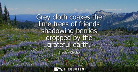 Small: Grey cloth coaxes the lime trees of friends shadowing berries dropped by the grateful earth