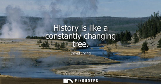 Small: History is like a constantly changing tree