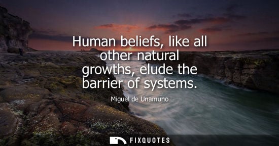 Small: Human beliefs, like all other natural growths, elude the barrier of systems