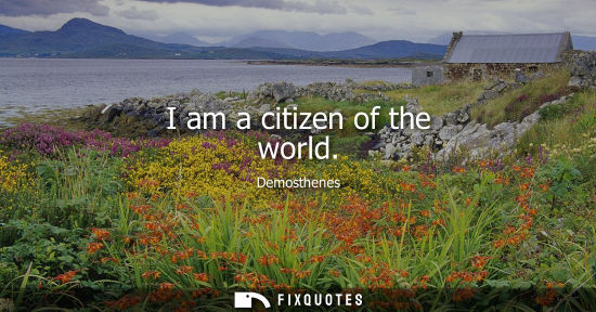 Small: I am a citizen of the world