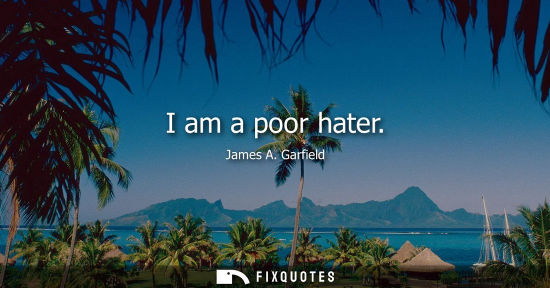 Small: I am a poor hater