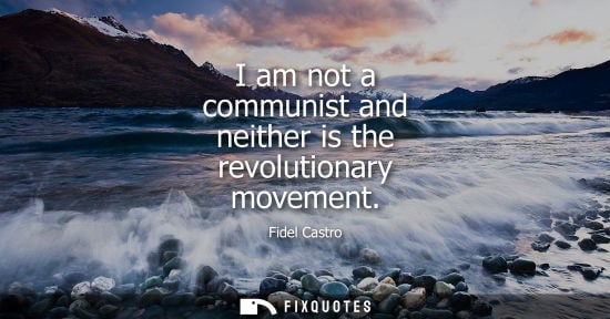 Small: I am not a communist and neither is the revolutionary movement