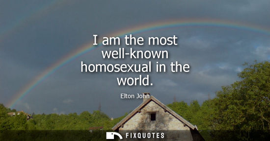 Small: I am the most well-known homosexual in the world