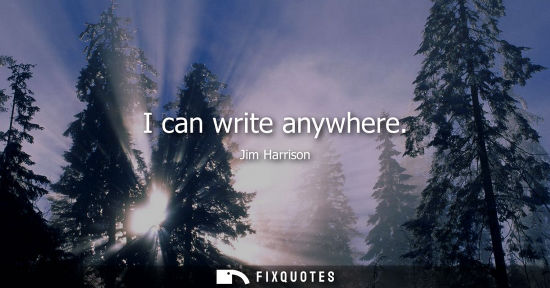Small: I can write anywhere