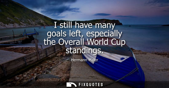 Small: I still have many goals left, especially the Overall World Cup standings