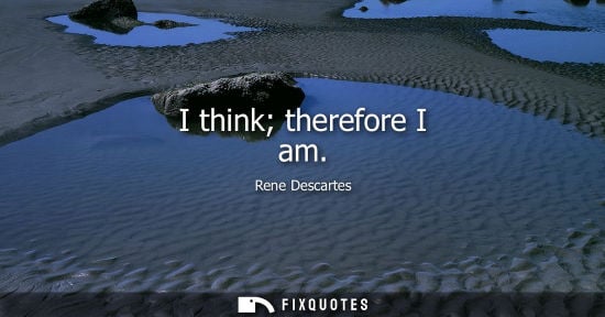 Small: I think therefore I am