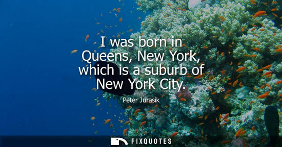 Small: I was born in Queens, New York, which is a suburb of New York City