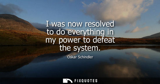 Small: I was now resolved to do everything in my power to defeat the system