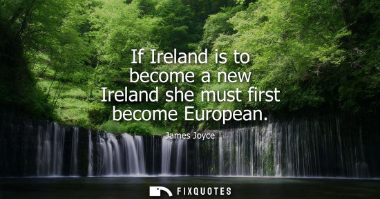 Small: If Ireland is to become a new Ireland she must first become European