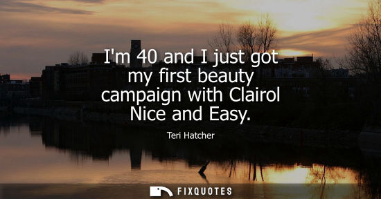 Small: Im 40 and I just got my first beauty campaign with Clairol Nice and Easy