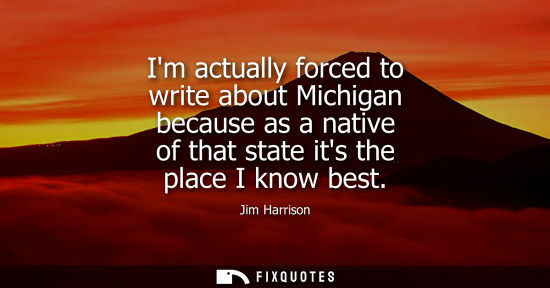 Small: Im actually forced to write about Michigan because as a native of that state its the place I know best