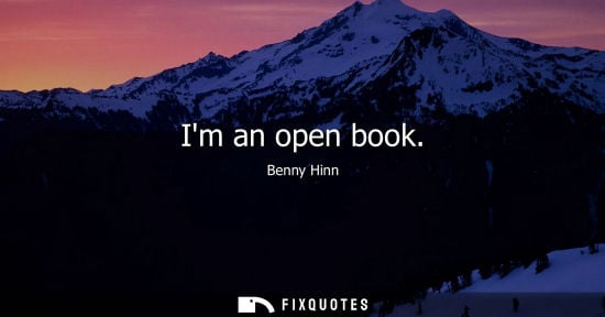 Small: Im an open book