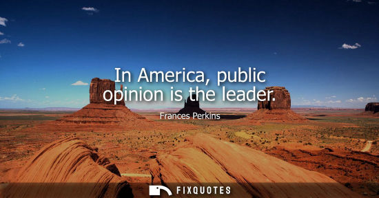 Small: In America, public opinion is the leader