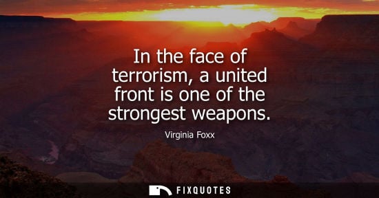 Small: In the face of terrorism, a united front is one of the strongest weapons