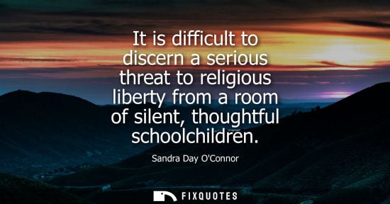 Small: It is difficult to discern a serious threat to religious liberty from a room of silent, thoughtful scho