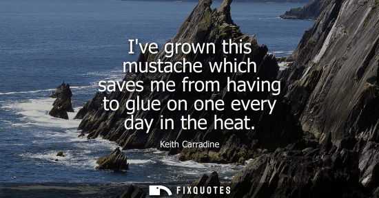 Small: Ive grown this mustache which saves me from having to glue on one every day in the heat