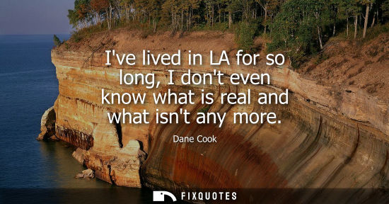 Small: Ive lived in LA for so long, I dont even know what is real and what isnt any more