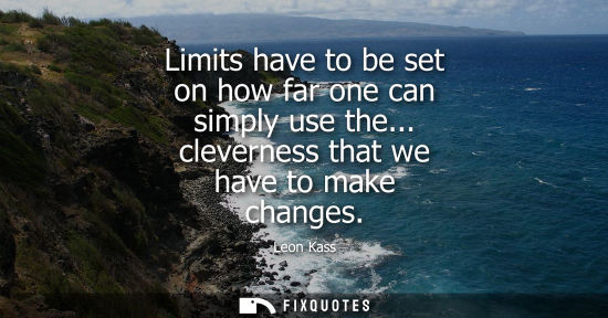 Small: Limits have to be set on how far one can simply use the... cleverness that we have to make changes