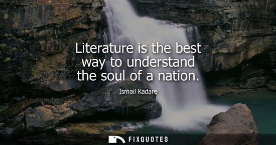 Small: Literature is the best way to understand the soul of a nation
