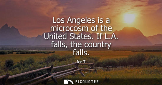 Small: Los Angeles is a microcosm of the United States. If L.A. falls, the country falls