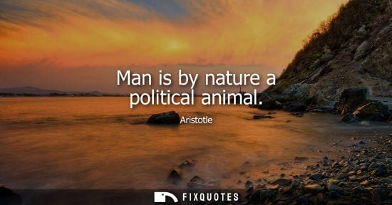 Small: Man is by nature a political animal