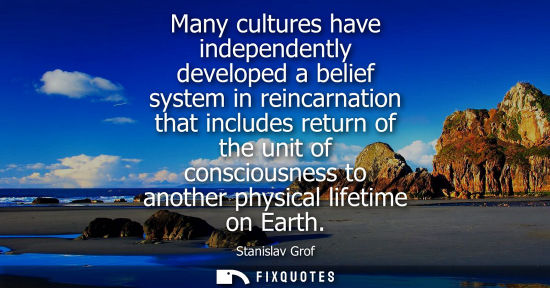Small: Many cultures have independently developed a belief system in reincarnation that includes return of the unit o