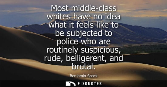 Small: Most middle-class whites have no idea what it feels like to be subjected to police who are routinely su