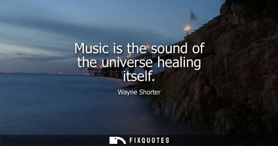 Small: Music is the sound of the universe healing itself