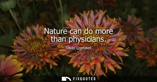 Small: Nature can do more than physicians