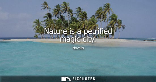 Small: Nature is a petrified magic city