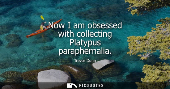 Small: Now I am obsessed with collecting Platypus paraphernalia