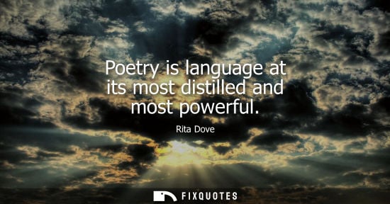 Small: Poetry is language at its most distilled and most powerful