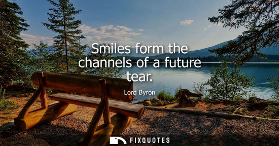 Small: Smiles form the channels of a future tear